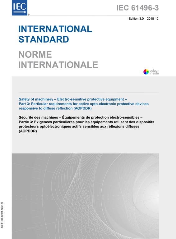 Cover IEC 61496-3:2018